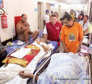 De gang van een publiek ziekenhuis in Natal