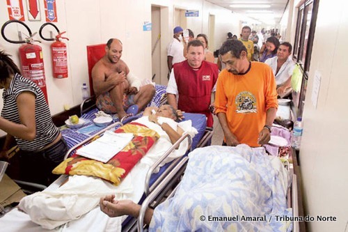 De gang van een publiek ziekenhuis in Natal