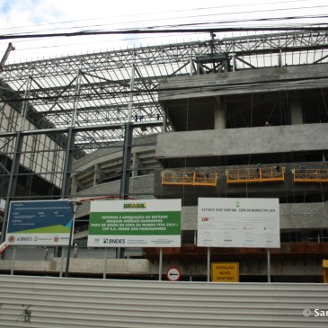Het WK-stadion in Curitiba in februari 2014.