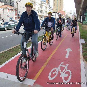 Er worden steeds meer fietspaden aangelegd in São Paulo